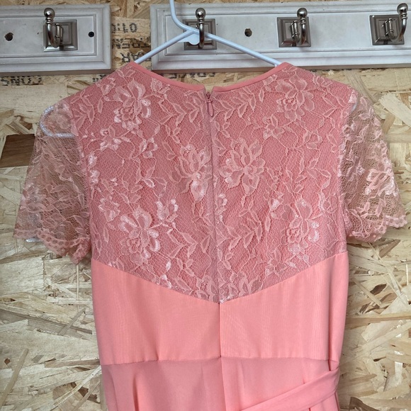 Jjhouse A-line Scoop, Floor length, Chiffon lace bridesmaids dress. - Picture 4 of 6